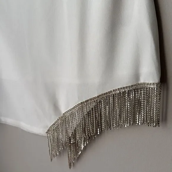 Blue Rain by Francesca’s White Rhinestone Mini Skirt - Picture 5 of 6